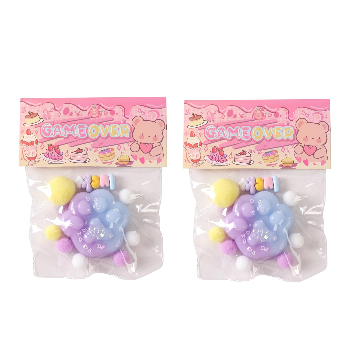2Pcs Taba Squishy Cat Paw Squeeze Toys,Sensory Fidget Toy For Your Best Mellow And Chill,Birthday Gift, Squishy Toys For Adults