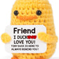 Mbl Friend Friendship Gifts For Women - I Duck Love You, Funny Handmade Positive Emotional Inspirational Knitted Duck Bestie Bes