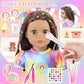 K.T. Fancy 18 Inch Doll Clothes and Accessories - Dress Makeup Set -Included Skirt  Backpack  Headband  Cosmetic Brush  Mini Phone  Mini Comb  Stickers & Shoes
