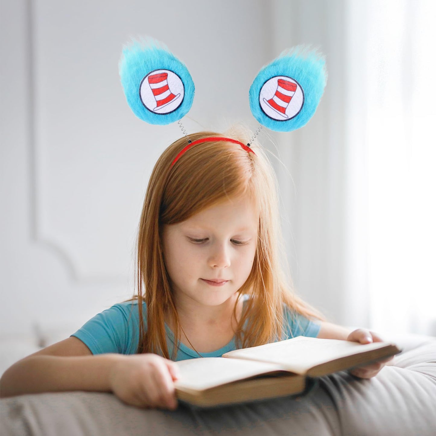 Uderwarb Dr Thing Headband One Blue Fur Headband For School Festivals Halloween Costume Party