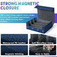 Uaono Card Storage Box For Trading Cards, Premium Card Deck Case Holds 1800+ Single Sleeved Cards For Mtg Yugioh Tcg, Strong Magnet Card Box Fits Magic Game Cards (Blue)
