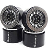Txxrcss RC 2.2 Aluminum Alloy Beadlock Wheels and Tires Upgrades Accessories Rims for 1/10 SCX10 TRX4RC4WD and D90 RC Crawler Ax