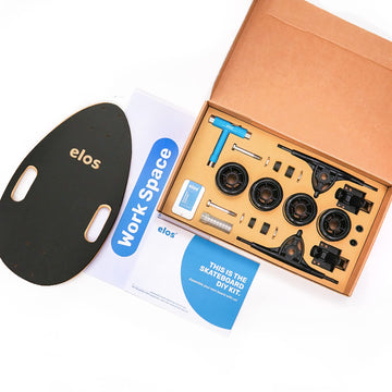 Elos Skateboard DIY Kit - The Mini Longboard Cruiser Skateboard in A DIY All-in-one Kit. Promotes Outdoor Stem Interest in Science  Engineering. Gifts for Boys/Girls. Building Toys for Boys Age 8-12.