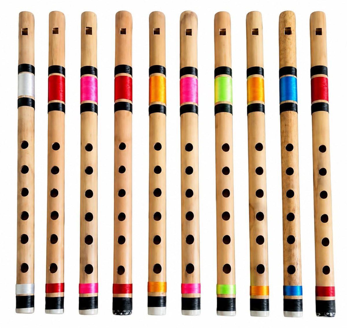 ZOKCY (Pack of 10 Pcs) Krishna Wooden Bansuri Toy/Wooden Bansuri Flute Toy for Kids/Birthday Return Gift for Kids/Musical bansur
