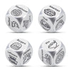4 PCS Food Decision Dice for Couple Santa Swap Gift Exchange Dice 11th Steel Anniversary Boo Basket Stuffers National Boyfriends Day White Elephant Gifts for mature-themed Christmas Stocking Stuffer Valentine