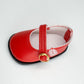 14.5'' American Doll Shoes- Mary Jane Black,Red,White,Pink- Shiny Shoe (Red)