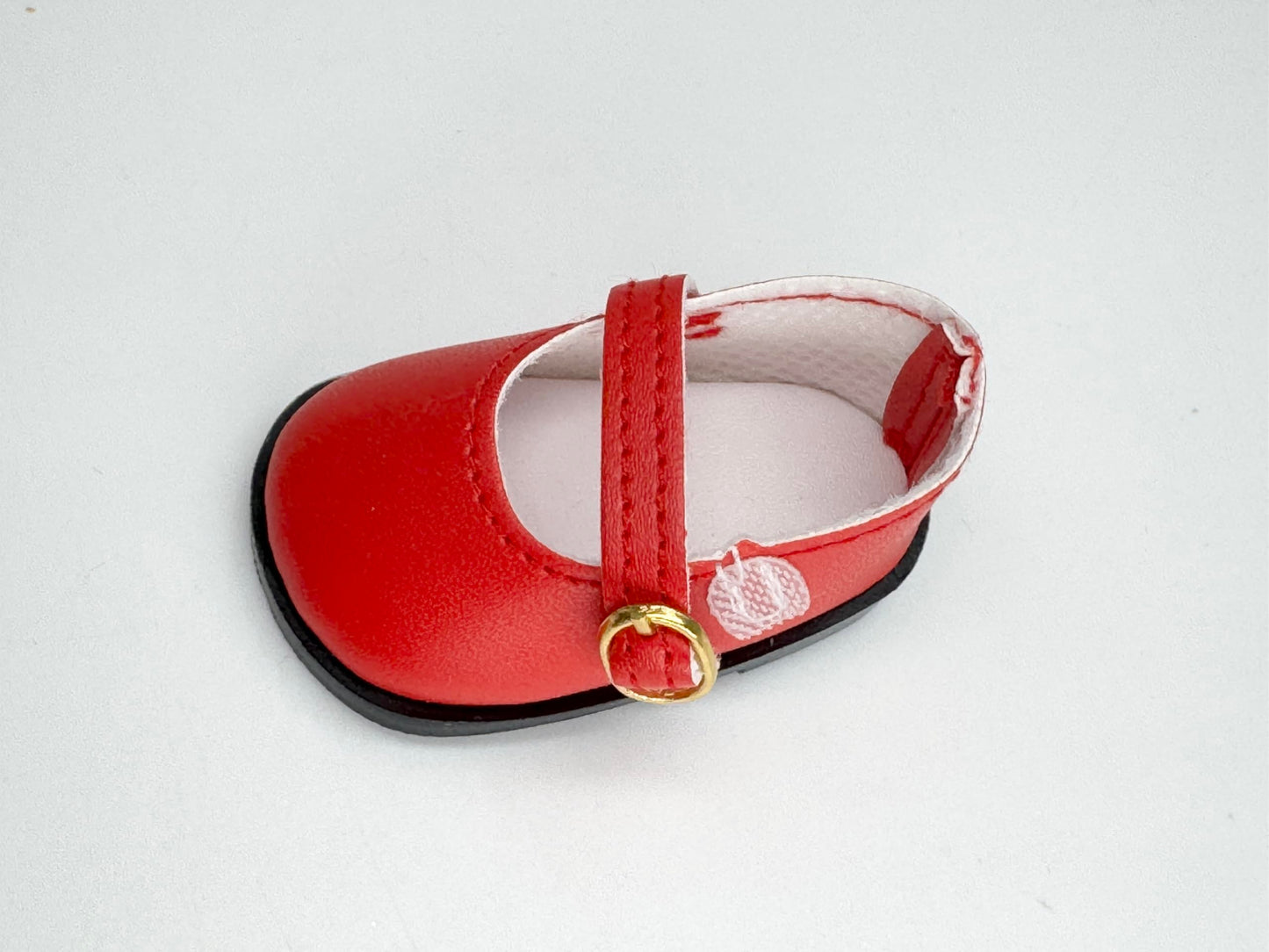 14.5'' American Doll Shoes- Mary Jane Black,Red,White,Pink- Shiny Shoe (Red)