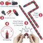 Lendod 18 Pack Wacky Tracks Snap And Click Fidget Toys Finger Sensory Toys, 24 Links Snake Puzzles For Stress Relief, Party Bag Fillers, Party Supplies
