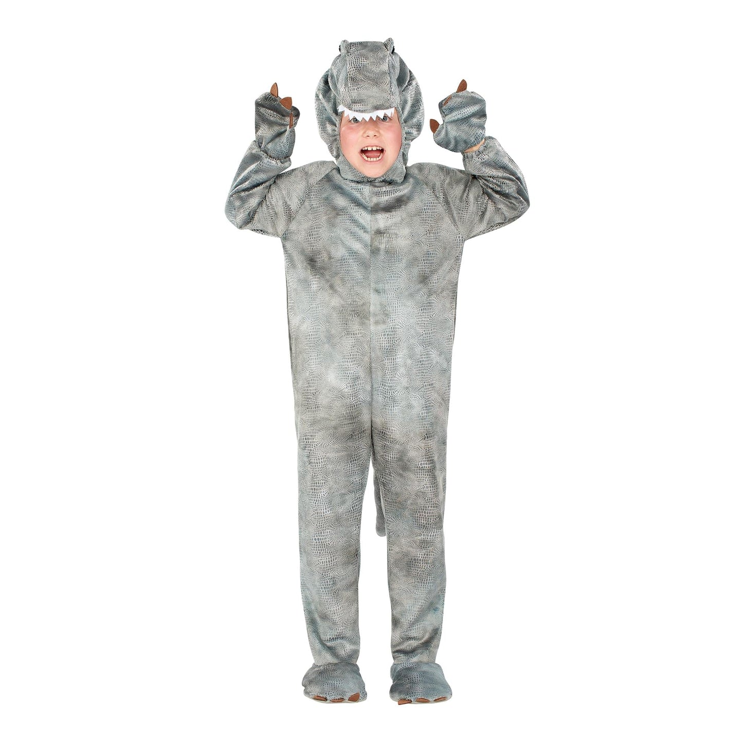 Grey Raptor Dinosaur Child Costume | Large