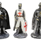 Ebros Gift Set of 12 Medieval Knights of The Cross Crusaders with decorative replica blades Halberds and Shields Figurines Suit of protective covering Miniature European Knight D?cor Sculptures