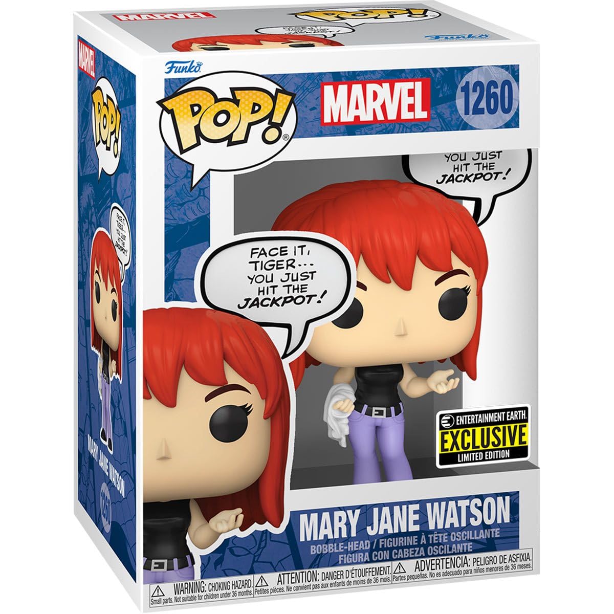 POP Marvel Spider-Man Mary Jane Watson Vinyl Figure 3.75" Multicolored with Box Protector Case C10597121