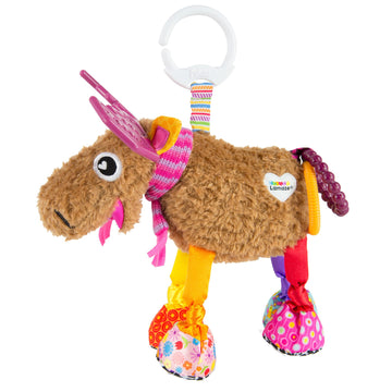 Lamaze Muffin The Moose Clip On Car Seat And Stroller Toy - Soft Baby Hanging Toys - Baby Crinkle Toys With High Contrast Colors - Baby Travel Toys Ages 0 Months And Up