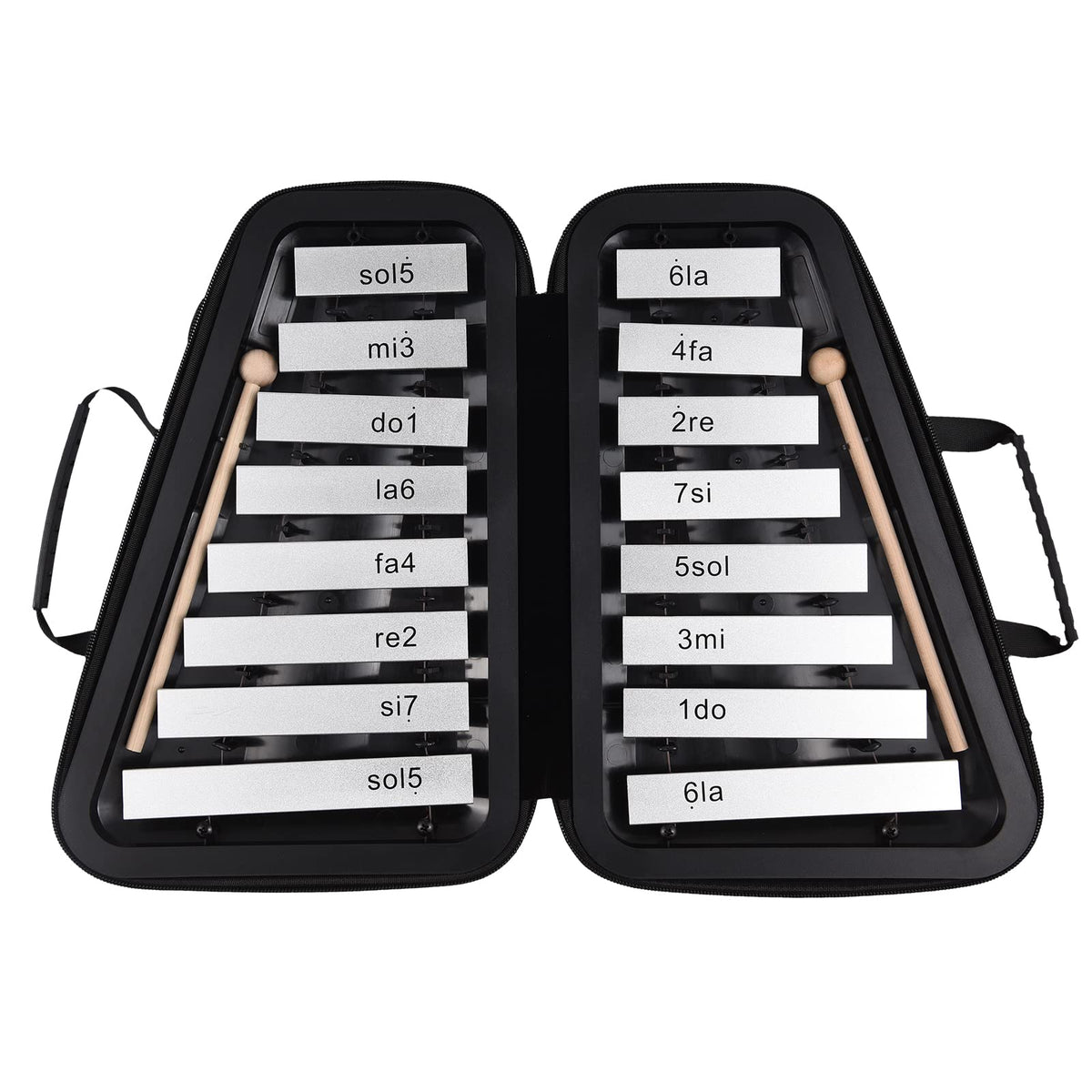 Huyan 16 Keys Glockenspiel 16Note Aluminum Plate Xylophone Early Educational Musical Percussion Instrument With Case Mallets Fo