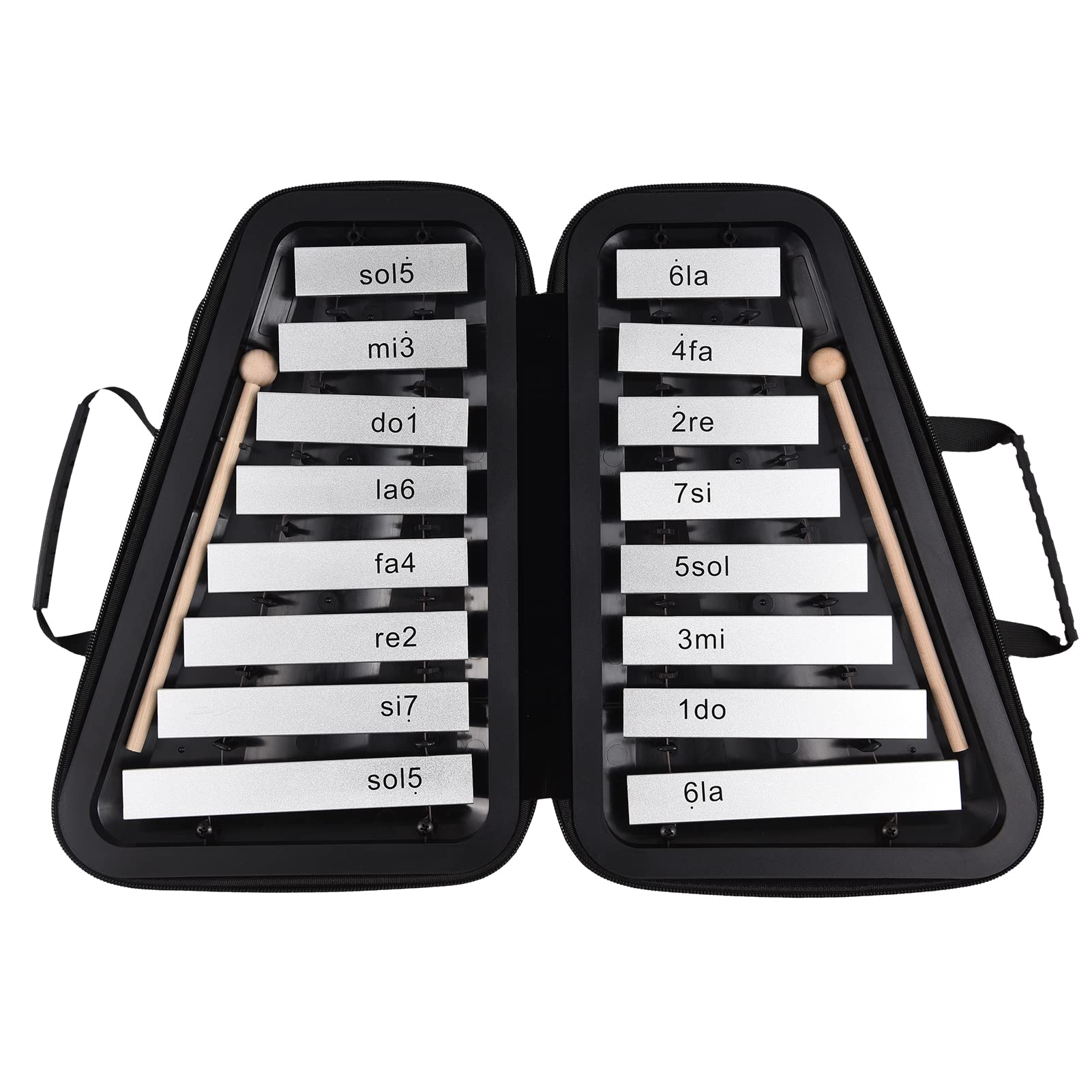 Huyan 16 Keys Glockenspiel 16Note Aluminum Plate Xylophone Early Educational Musical Percussion Instrument With Case Mallets Fo