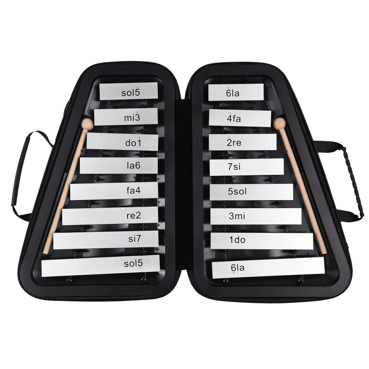 Excluzo 16 Keys Glockenspiel 16Note Aluminum Plate Xylophone Early Educational Musical Percussion Instrument With Case Mallets 