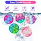 Genuvi Mini Pop Fidget Toy Pack - 30 PCS Silicone Sensory Keychains for Kids - Ideal Party Favors & Classroom Prizes - Multiple Colors