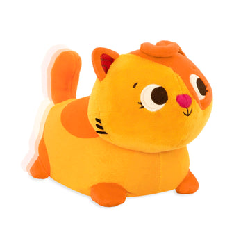B. toys Plush Crawling Cat  Interactive Meowing Plush Toy for Babies & Toddlers  Washable, Multicolor, Model BX2120Z