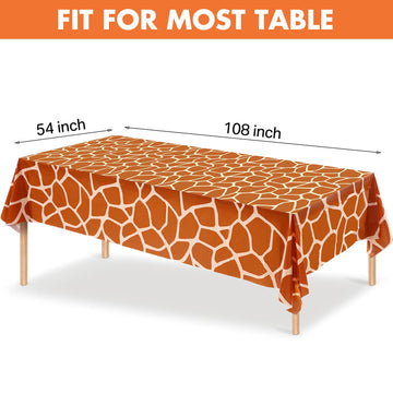 Animal Safari Tablecloth Jungle Animal Theme Tablecover Tiger Zebra Giraffe Print Table Cover Tropical Leaf Tablecloth Party Supplies For Jungle Safari Birthday Baby Showers (Leopard Style, 4 Pcs)