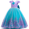 Purfeel Girls Mermaid Princess Dress Kids Mermaid Costume Dress Up For Ariel 7-8Years