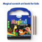 Skillmatics Scratch Art Book For Kids - Animals, Craft Kits & Supplies, 30+ Scratch Stickers, Travel Toys, Diy Kit, Gifts For Boys & Girls Ages 3, 4, 5, 6, 7, 8