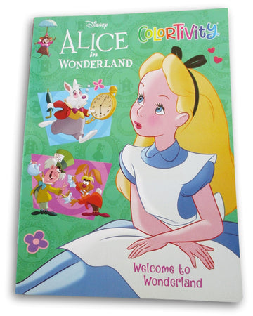 Alice In Wonderland Coloring And Activity Book Colortivity ''Welcome To Wonderland'' - 80 Pages
