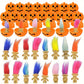 24 Pcs Vintage Lucky Dolls Action Figures Bulk with 12pcs Halloween Pumpkin Candy Box Great for Kids Boys Girls Halloween Party 