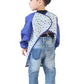 Plie Waterproof Kids Art Smocks 37 Colors (Age 1-10, S-XXL size), Blue Strawberry (25-XXL)