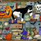 Halloween House Cat Jigsaw Puzzle By Vermont Christmas Company - 100 Piece, Large Pieces Perfect For Kids And Seniors