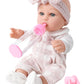 BDDOLL 12'' Baby Doll and Clothes Accessories Playset with Feeding Bottle Pacifier First Baby Dolls for Toddlers 36 Months and Up