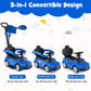 HONEY JOY Ride On Push Car  Licensed Mercedes-Benz Push Cars for Toddlers  Adjustable Canopy & Seat Storage  Horn  Toddler Push Car with Handle  Ride On Toy for Boys Girls(Blue)