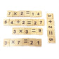 Honbay 100Pcs Wooden Scrabble Tiles Numbers Symbols Tiles For Craft Projects, Games, Early Childhood Education
