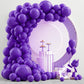 Nisocy Purple Balloon Garland Kit, 102Pcs 18In 12In 10In 5In Dark Purple Balloons With Different Sizes For Baby Shower, Birthday