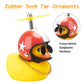 Wonuu Rubber Duck Toy Car Ornaments Yellow Duck Car Dashboard Decorations Cool Glasses Duck With Propeller Helmet (Red Hat White
