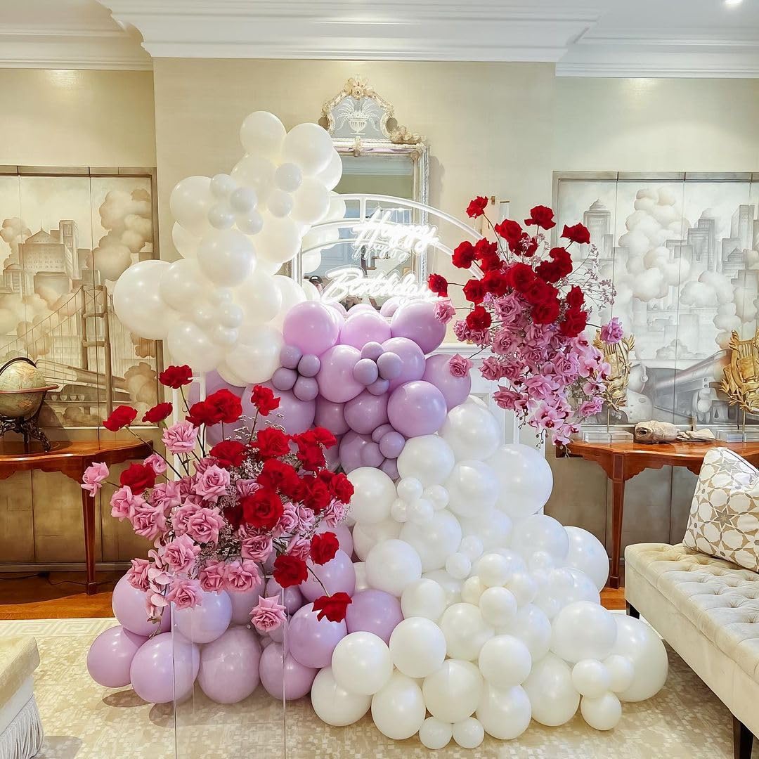 Bezente White Balloons Latex Party Balloons - 150 Pack 5 Inch Matte White Helium Balloons For White Themed Wedding Birthday Baby