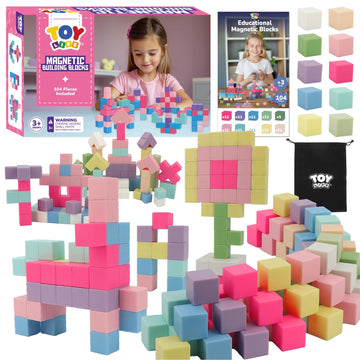 Toy Life 104 Pcs Magnetic Blocks For Kids Ages 3-5, Magnet Building Blocks For Toddlers, Magnetic Blocks For Kids Ages 4-8 Girls
