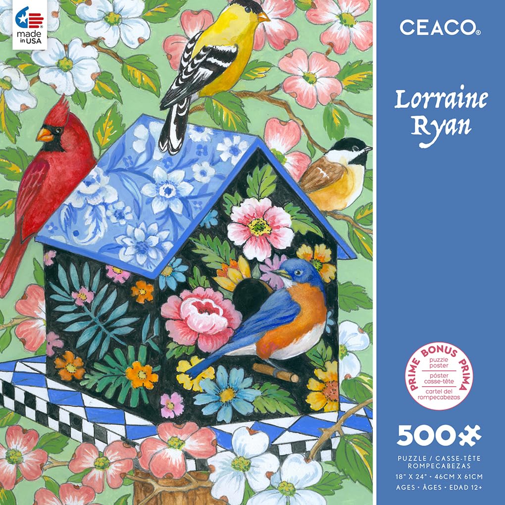 Ceaco - Lorraine Ryan - Elegant Birdhouse - 500 Piece Jigsaw Puzzle