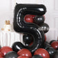 Aule 40 Inch Big Black 5 Balloon Number Large Foil Helium Number Balloons 0-9 Jumbo Giant Happy 5Th Birthday Party Decorations F