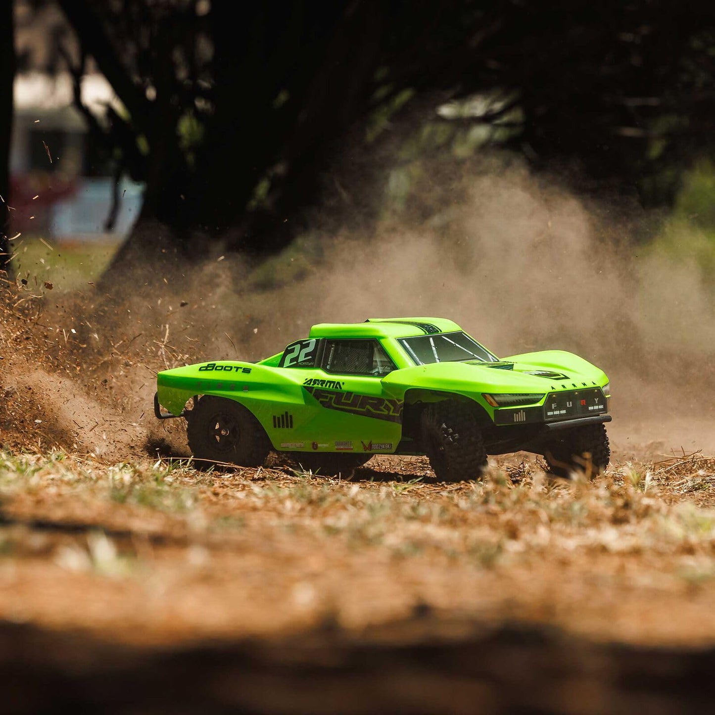 ARRMA RC Truck 1/10 Fury 2wd Short Course Truck RTR (Battery and Charger Not Included), Green, ARA3221T1