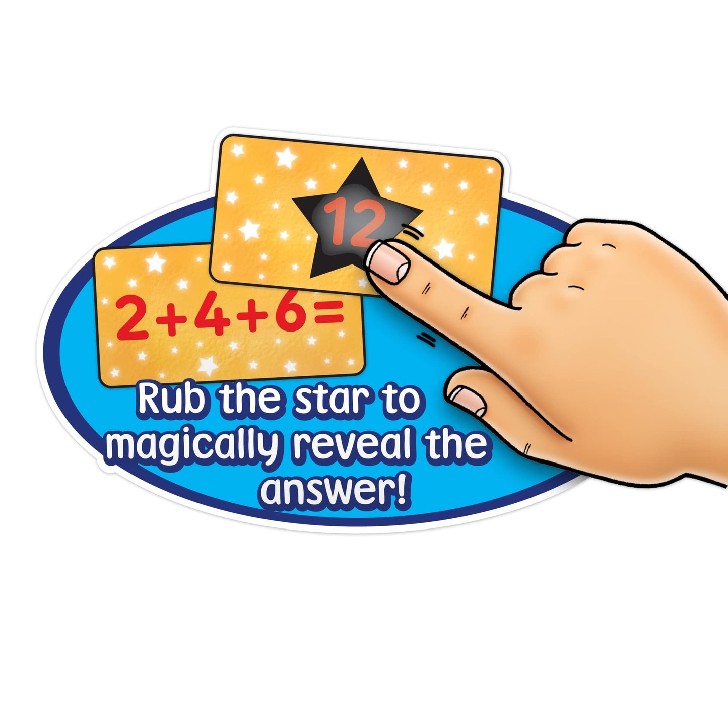 ORCHARD TOYS Magic Maths Game for Ages 5-7, 2-4 Players, Medium Size, Multicolor, Model 91033, Card Material
