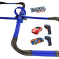 Tracer Racers Remote Control Cordless Glow In The Dark High-Speed Super 8 Speedway Track Set With Two Cars For Dual Racing, Glow Blue