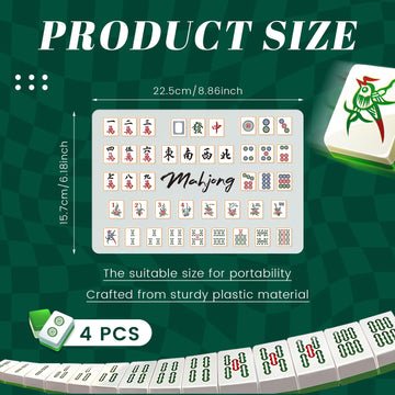Seenelling 4 Pcs Mahjong Tile Mixer Mahjong Shuffler For Mixing And Shuffling Tiles Plastic Mahjong Accessories Gifts For Mahjon