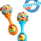 Fisher-Price Rattle 'n Rock Maracas Set - 2 Soft Musical Instruments for Babies 3+ Months, Multicolor, Model FPY65