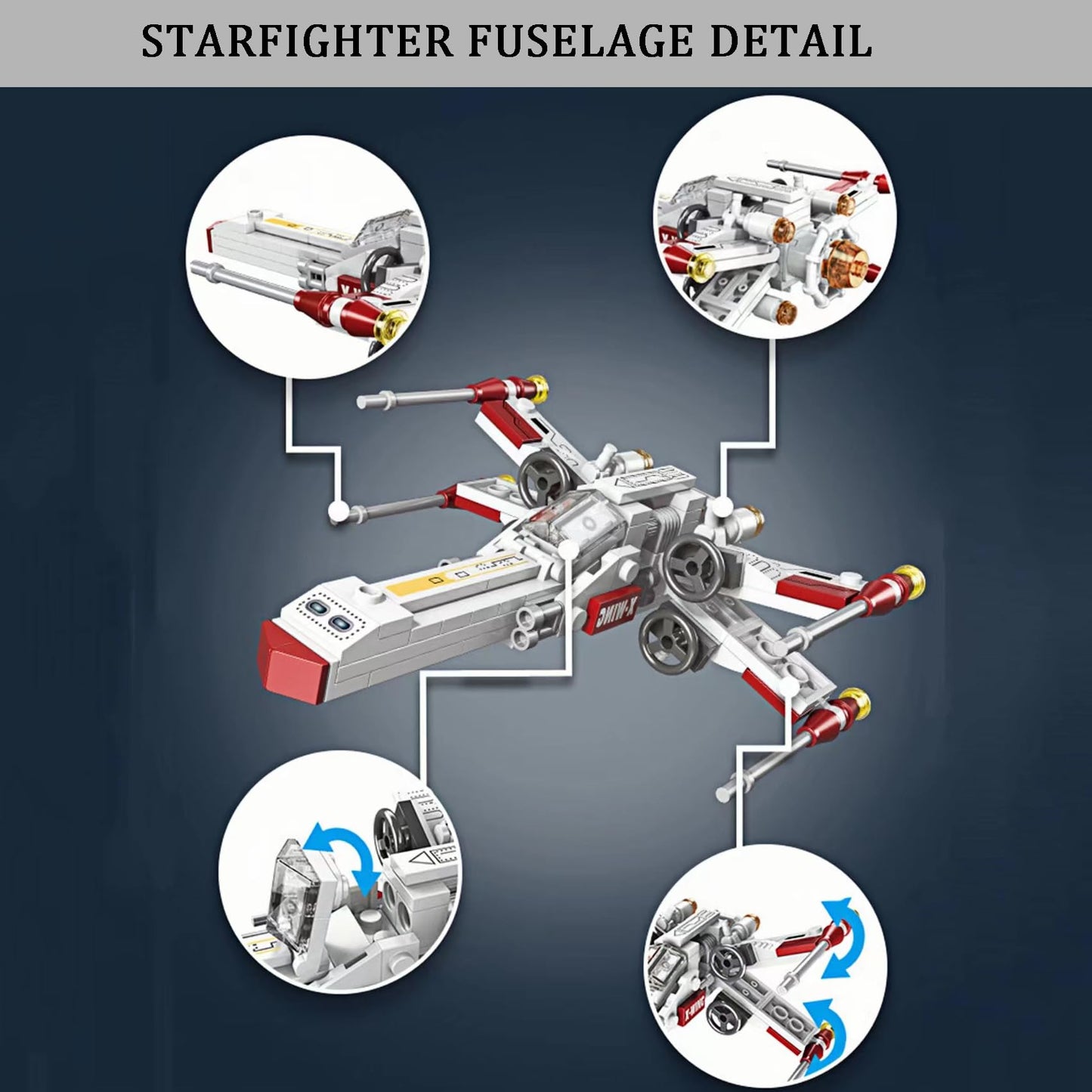Airplane Building Block Set Compatible With Lego, 134 Pcs Plane Starfighter Toy For Kids 6 7 8 9 10+ Year Old Boys
