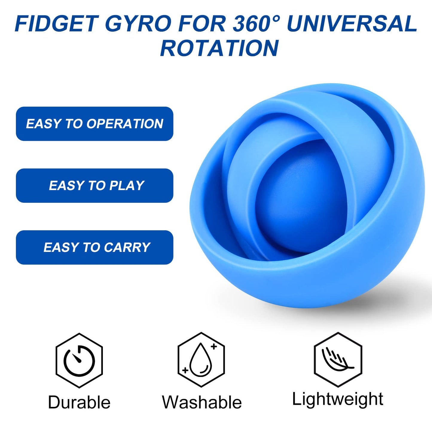 Yrissmiss Fidget Toys For Kids, Fidget Gyro For Adults, Gifts For Boys Girls Teens Kids Christmas New Year Valentine'S Day, Adhd