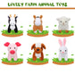 Kasyat 6 Pieces Mini Plush Furry Farm Animal Toys Soft Horse Pig Cattle Rabbit Dog Sheep Doll Stuffed Plush Farm Animals For Christmas Stocking Stuffers Birthday Party Decoration(Animals)