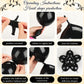 Meanplan 100 Pcs Link Balloon Linking Balloon Latex Linkable Balloons Connected Wedding Party Decoration(Black,6 Inch)