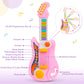 Kids Guitar, Perkidern Kids Electric Guitar Toy Toddler Guitar With Piano Mode Baby Guitar Children Guitar With Strap And Lights