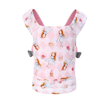 Baby Doll Carrier Front and Back Baby Doll Accessories Backpack Kid Toddlers Play Toy Baby Carriers for Babydoll Pretend with Adjustable Straps for Little Girls (Sweet Girl)