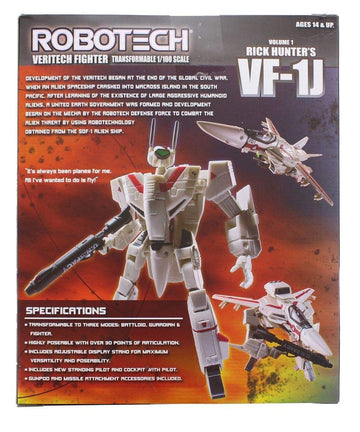 Toynami Robotech Rick Hunter'S 1: 100 Vf-1J Veritech Action Figure, Multicolor