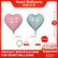 Pink Heart Shaped Balloons Pack Of 10,18 Inch Love Valentine Balloons Blue Heart Romantic Balloons For Valentines Day Propose Ma